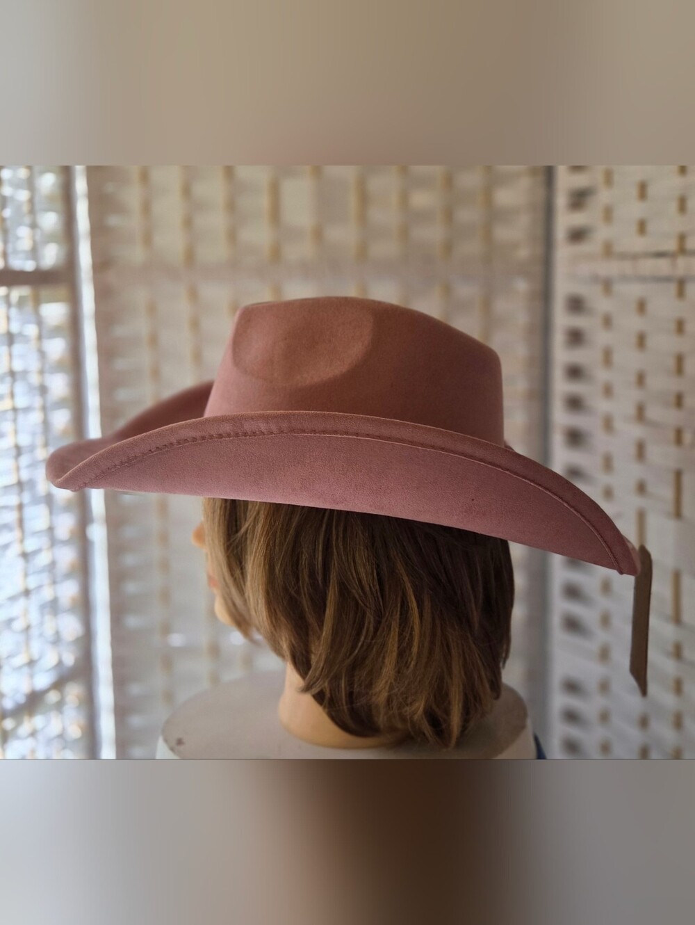 TWIG & ARROW Dusty Rose RHINESTONE Bow Cowboy Hat - Picture 3 of 7